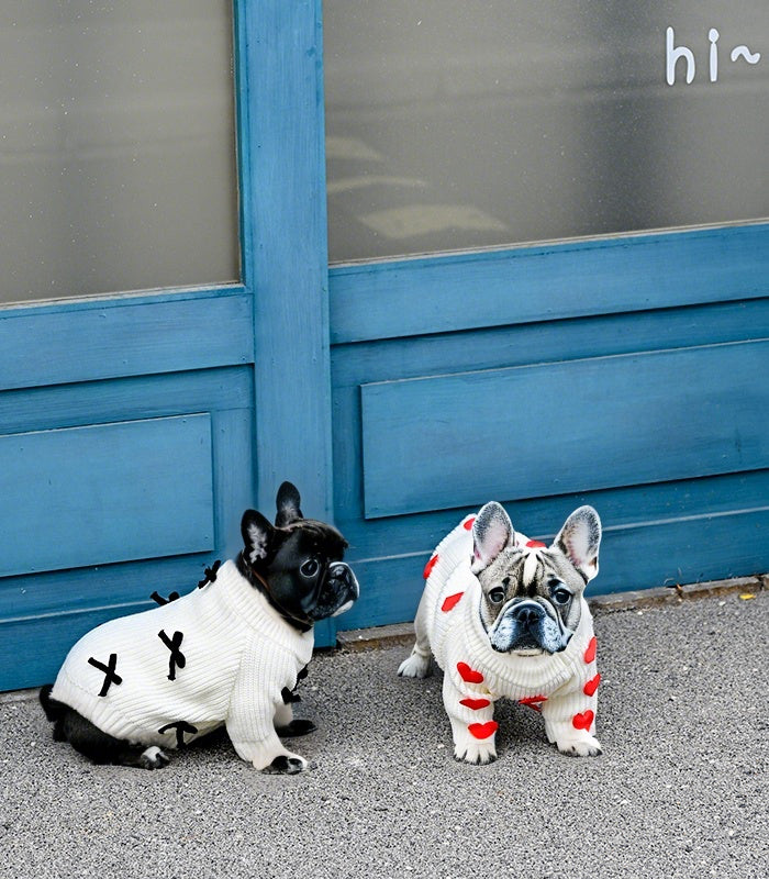 Black Bow-3D Motif Pet Sweater