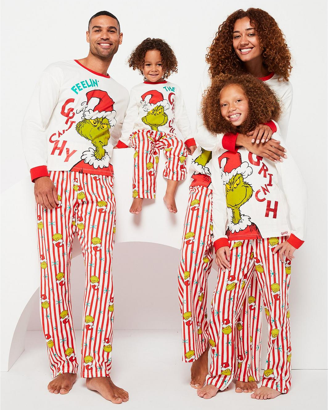 Festive Fusion-Family Matching Grinch Christmas Pajamas