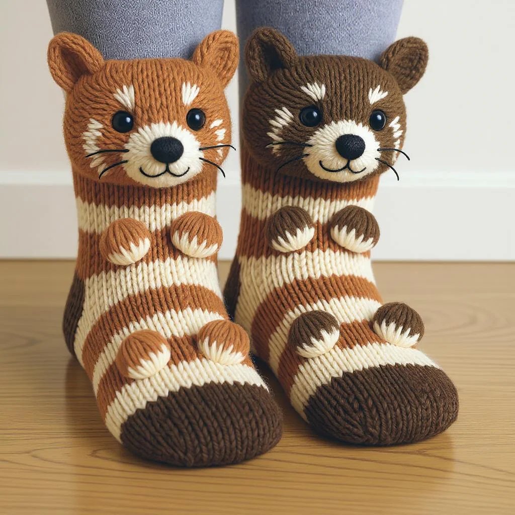 Christmas Socks - 3D Knit Animal Socks
