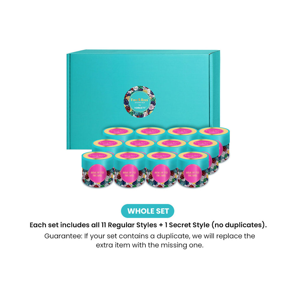 Fizz & Rizz Mystery Jewelry Box Travel Themed Charm Set with Necklace & Bracelet