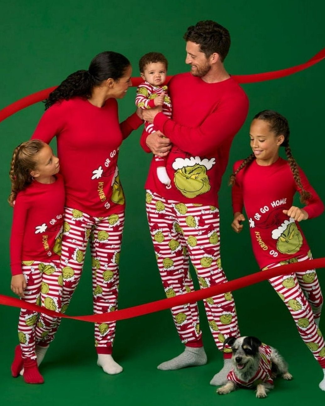 Merry Grinchmas-Family Matching Grinch Christmas Pajamas