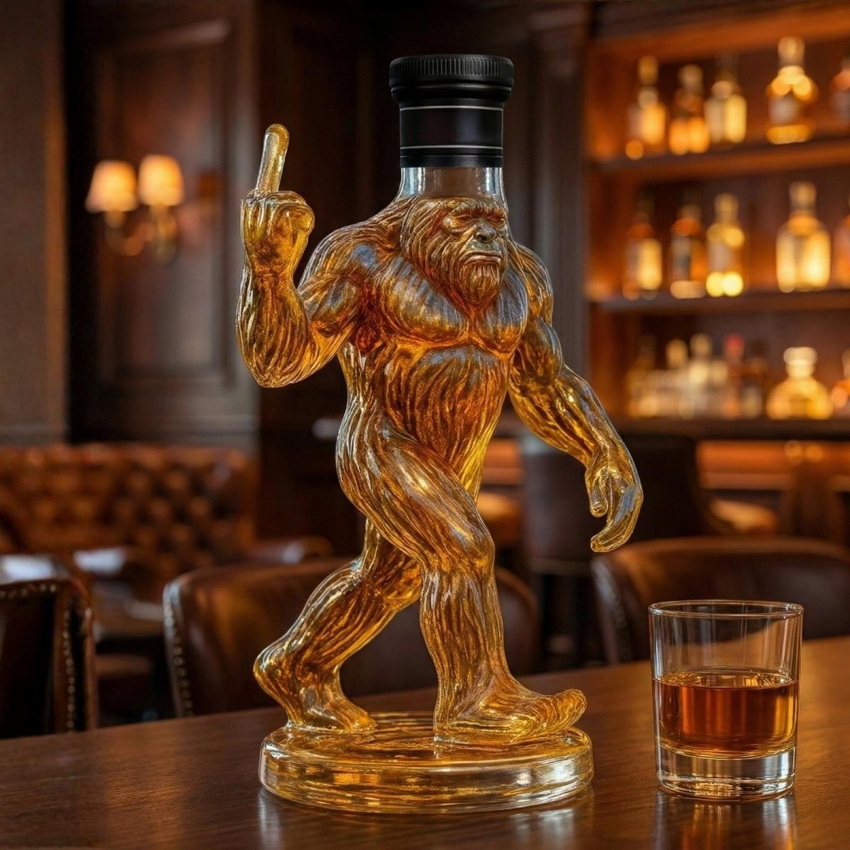 Bigfoot Whiskey Bourbon Decanter Bottle