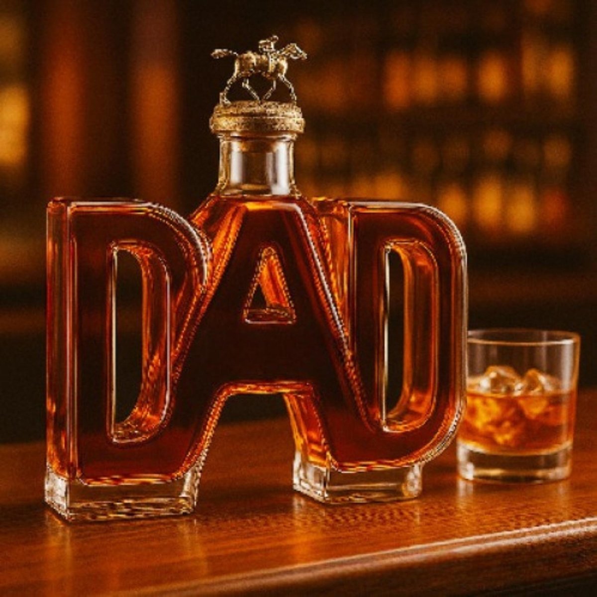 Dad Whiskey Bourbon Decanter Bottle