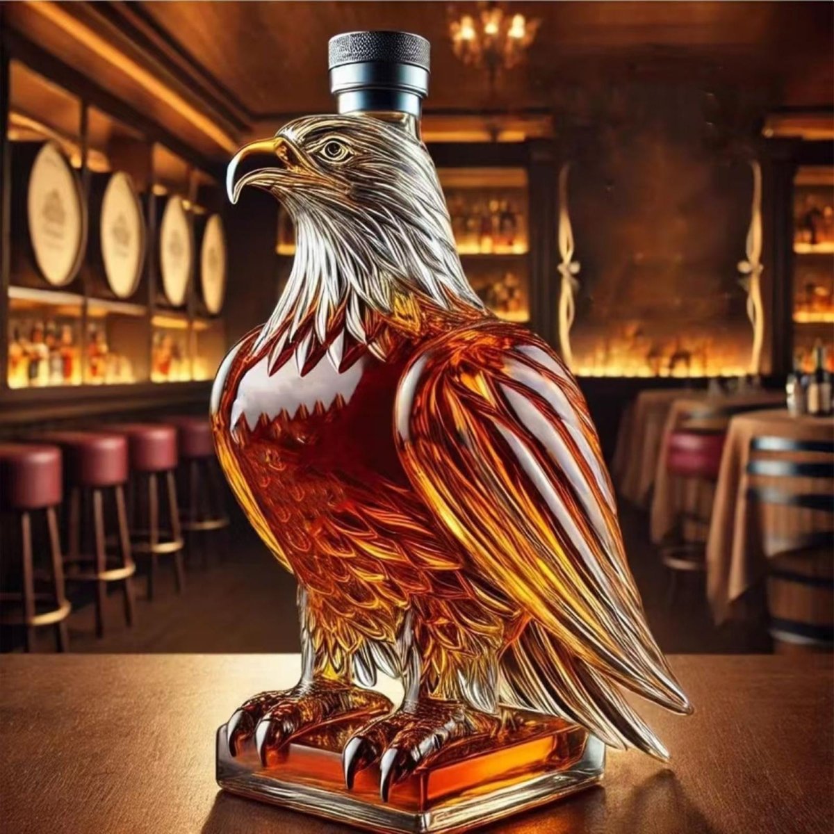 Eagle Whiskey Bourbon Decanter Bottle