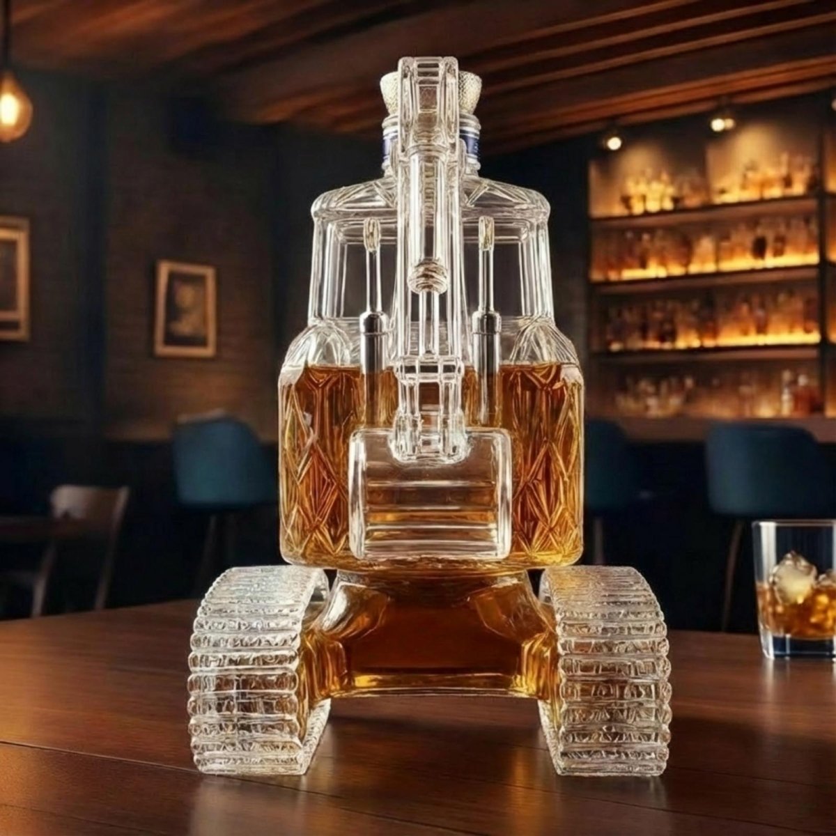 Excavator Whiskey Bourbon Decanter Bottle