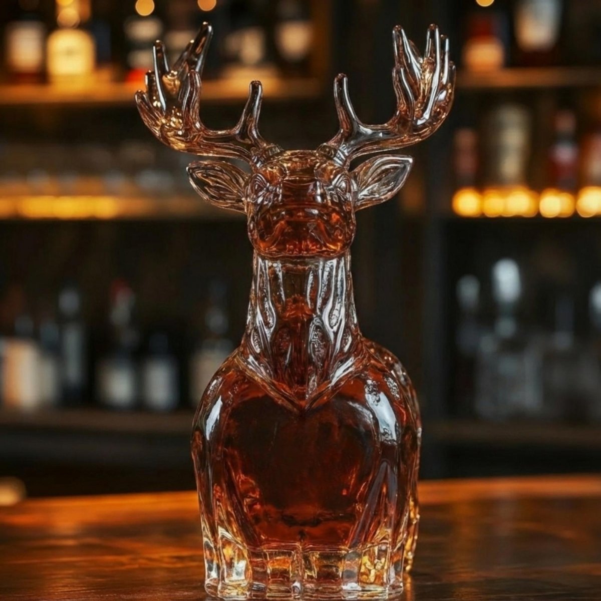 Deer Whiskey Bourbon Decanter Bottle