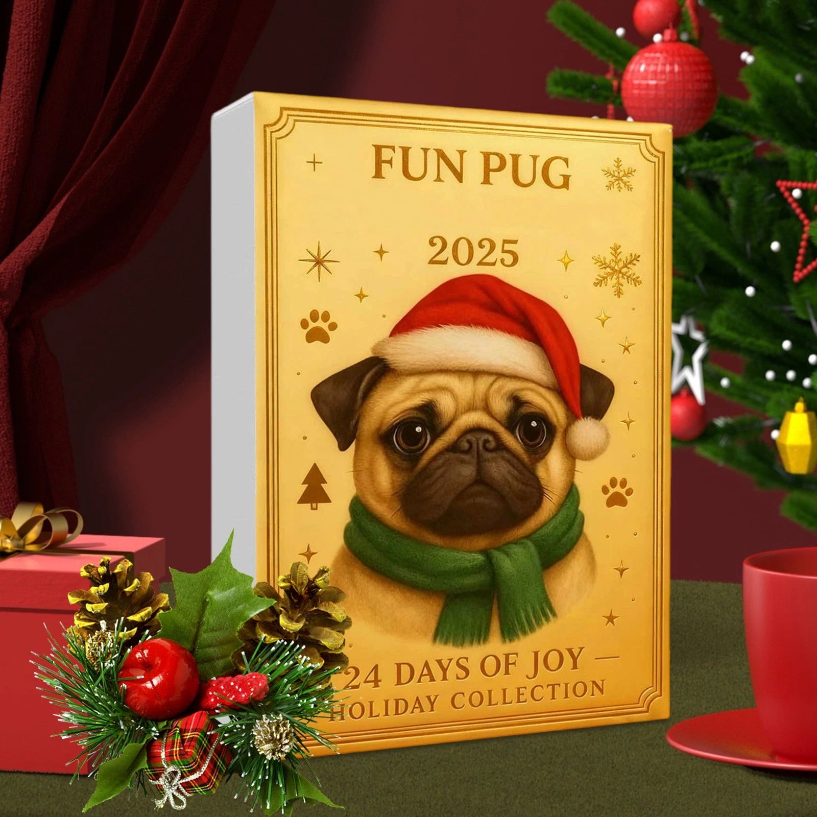 Funny French Bulldog Advent Calendar 2025, Fun French Bulldog Advent Calendar