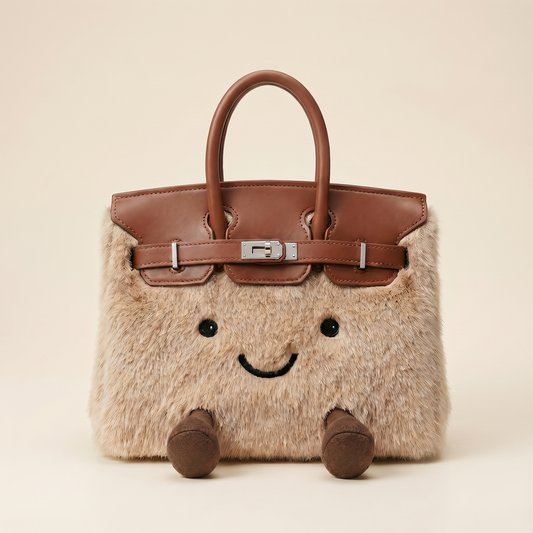 Fluffy Fox Brown-Jellycat Mini brikin  Bag