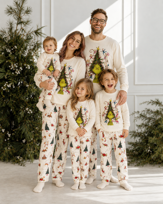 Star Veil-Grinch Family Christmas Pajamas