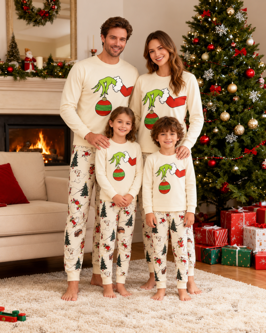Restful-Grinch Family Christmas Pajamas