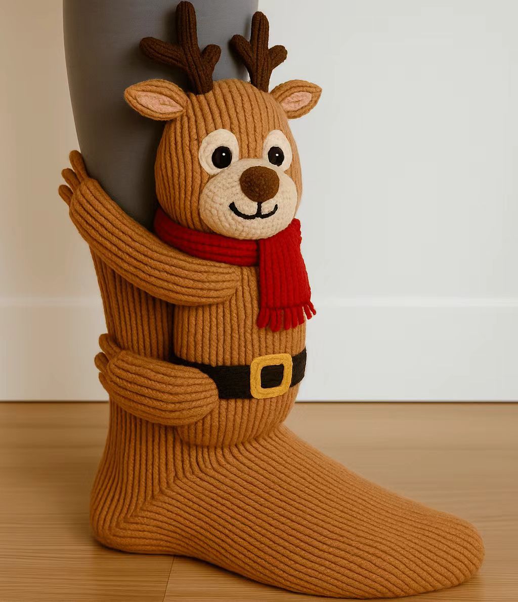 Christmas Socks - 3D Knit Animal Socks