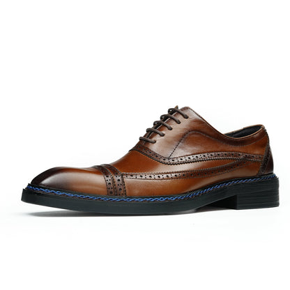 Men's Oxford Shoes: Artisan Broguing & Accent Stitching Detailing