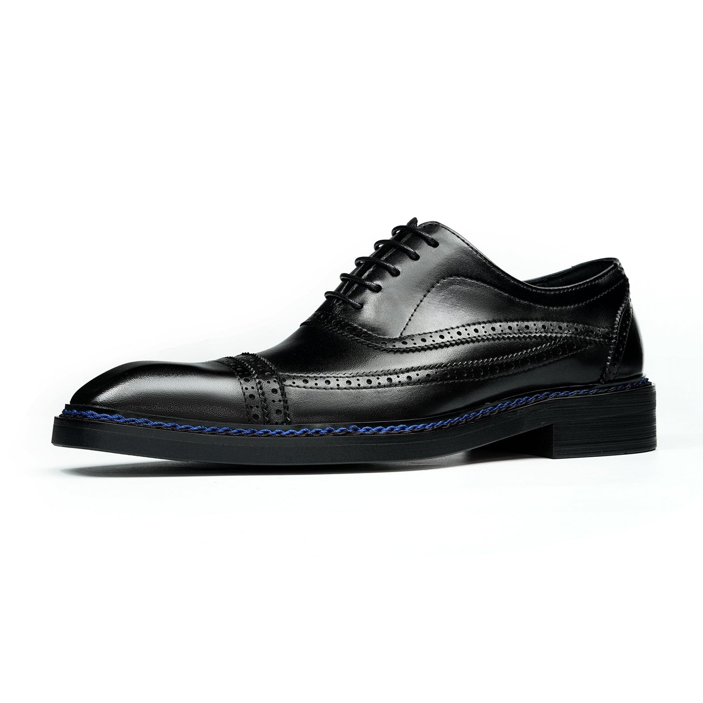 Men's Oxford Shoes: Artisan Broguing & Accent Stitching Detailing