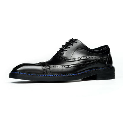 Men's Oxford Shoes: Artisan Broguing & Accent Stitching Detailing