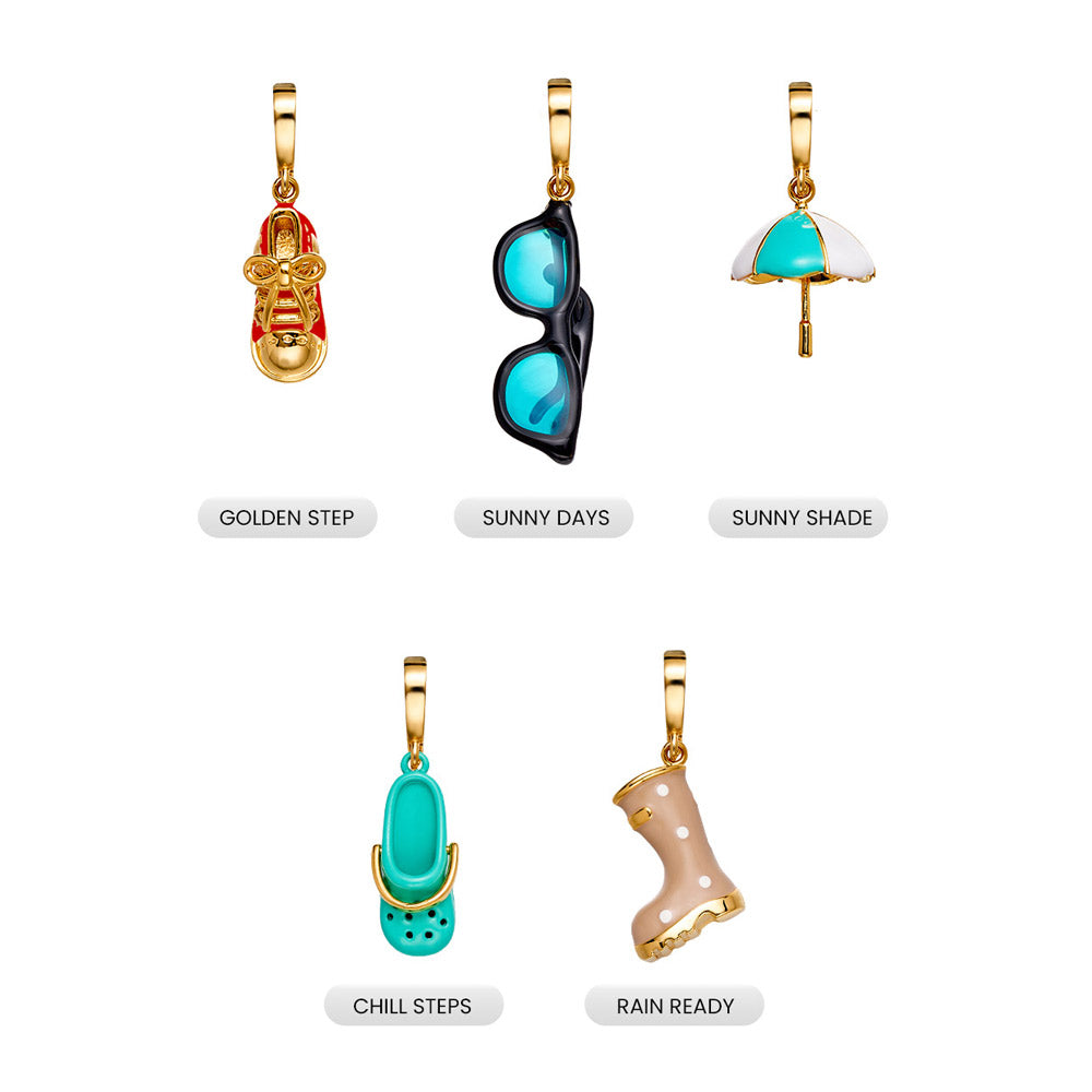 Fizz & Rizz Mystery Jewelry Box Travel Themed Charm Set with Necklace & Bracelet