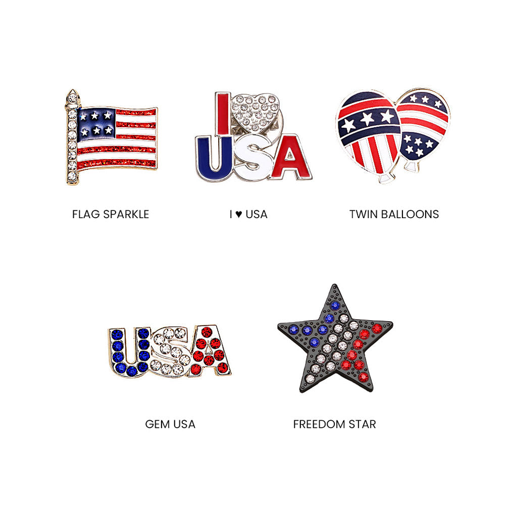 Fizz & Rizz by Yorkett Independence Day Theme Brooch Jewelry Mystery Box