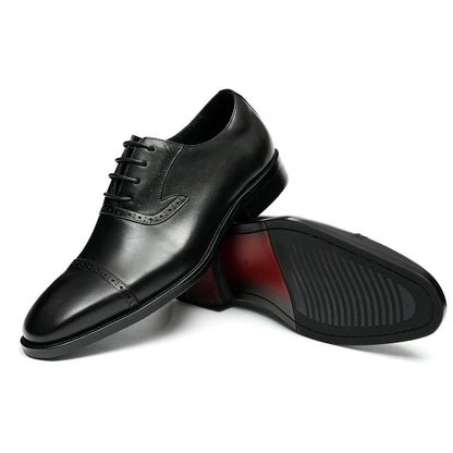 Men's Oxford Shoes - Triple-Panel Craftsmanship & Timeless Stitching