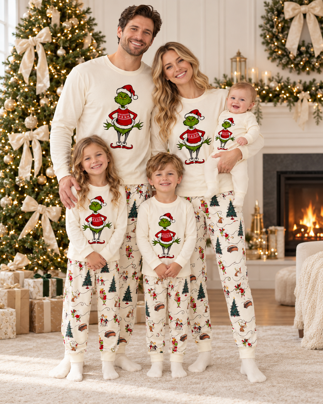 Snow Whisper-Grinch Family Christmas Pajamas