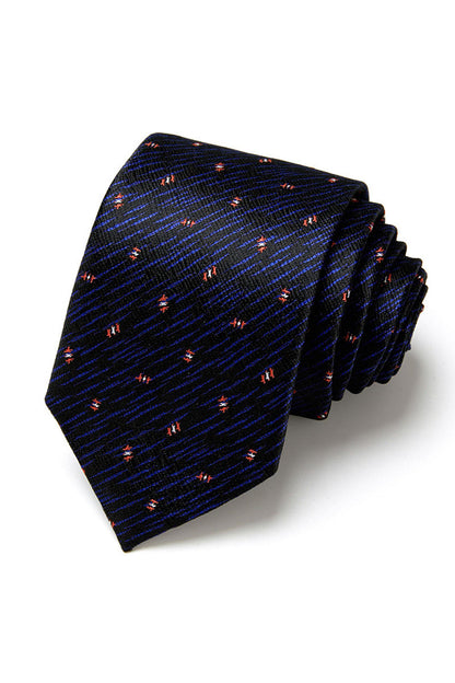 Men's Formal Navy Micro-Pattern Tie