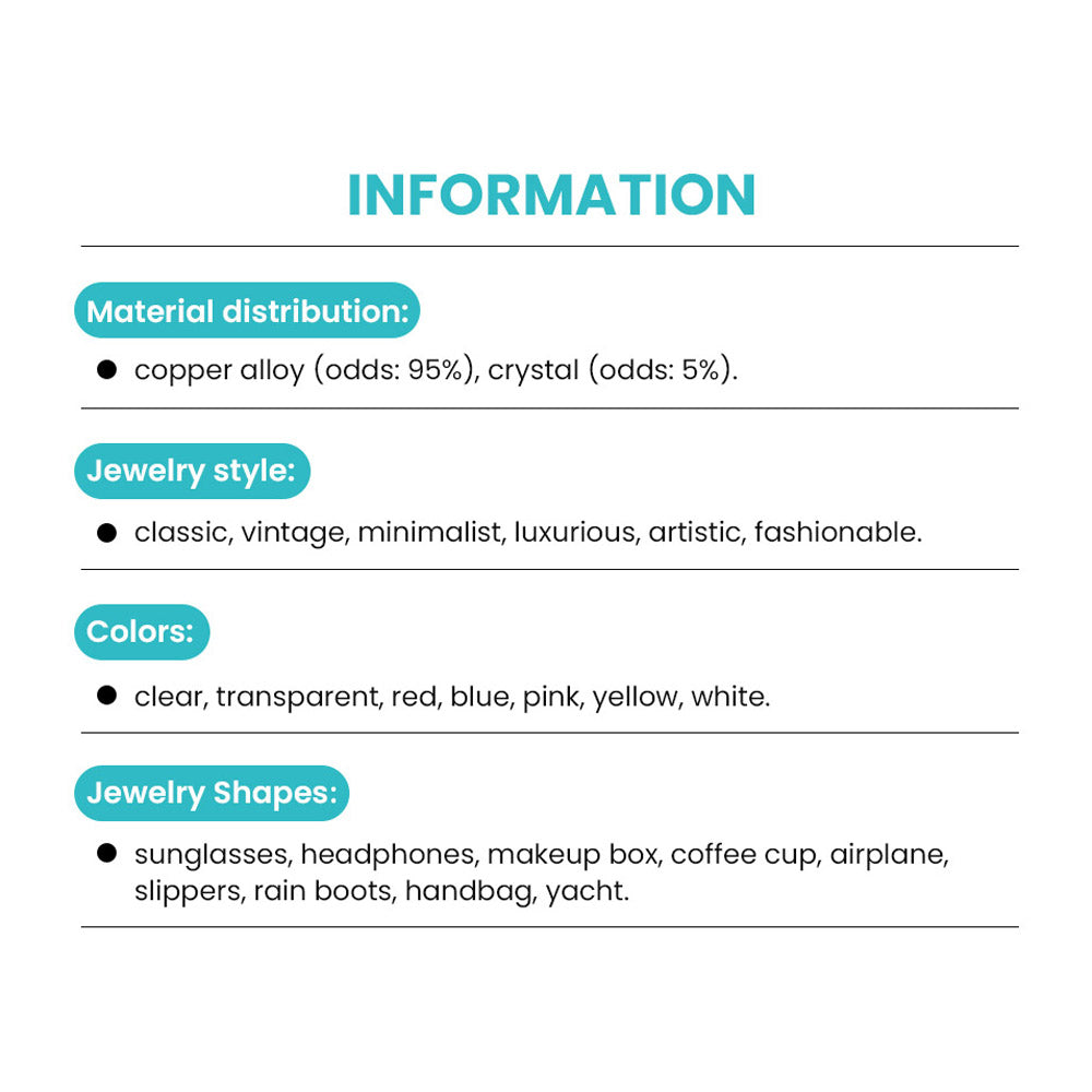 Fizz & Rizz Mystery Jewelry Box Travel Themed Charm Set with Necklace & Bracelet