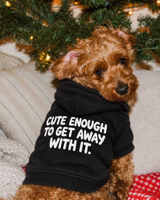 CUTE ENOUGH TO GET AWAY WITH IT Dog Hoodie
