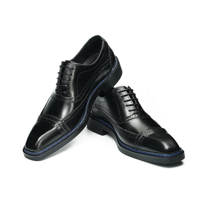 Men's Oxford Shoes: Artisan Broguing & Accent Stitching Detailing