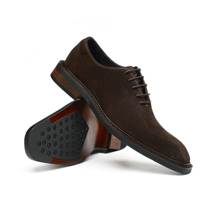 Men's Suede Oxford Shoes: Breathable Comfort & Artisanal Stitching Detailing