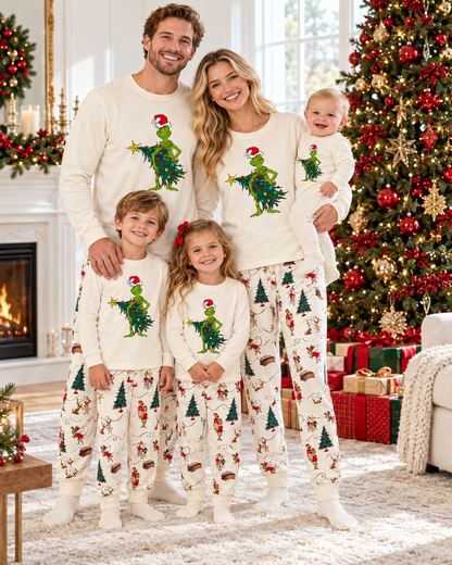 Sugar Tree-Grinch Family Christmas Pajamas