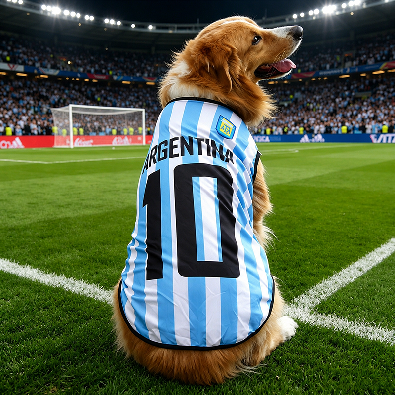 World Cup Dog Football Jersey Sports Soccer National Team Vest
