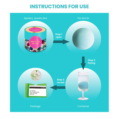 Fizz & Rizz Mystery Jewelry Box Travel Themed Charm Set with Necklace & Bracelet