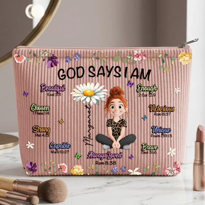 Personalized Corduroy Makeup Bag