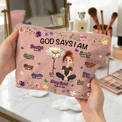 Personalized Corduroy Makeup Bag