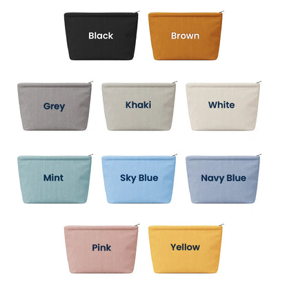 Personalized Corduroy Makeup Bag