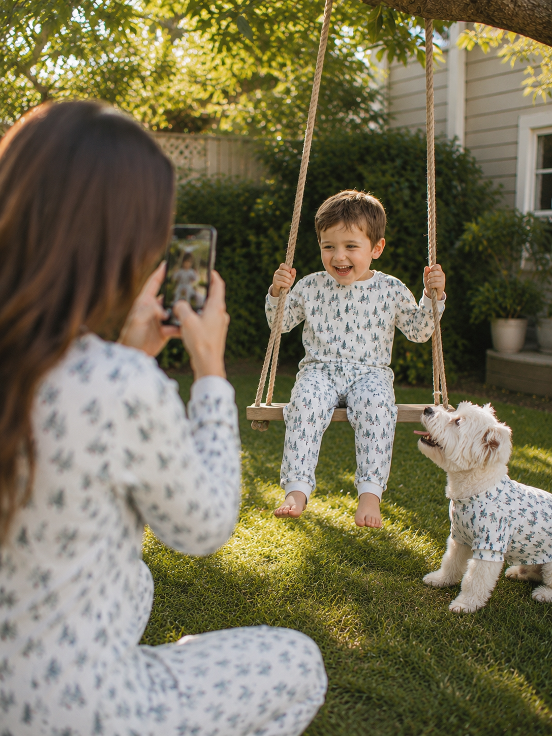 Holiday Grove-Family Matching Christmas Cardigan Pajamas