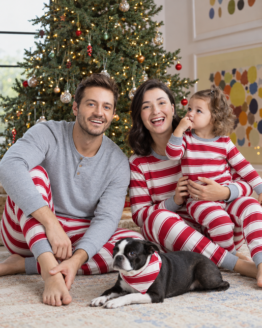 Sweet Holiday Stripes-Family Matching Christmas Pajamas