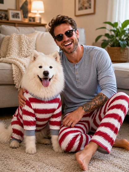 Pleasure Stripe-Family Matching Christmas Pajamas