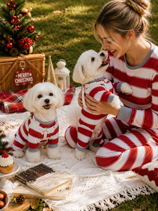 Pleasure Stripe-Family Matching Christmas Pajamas