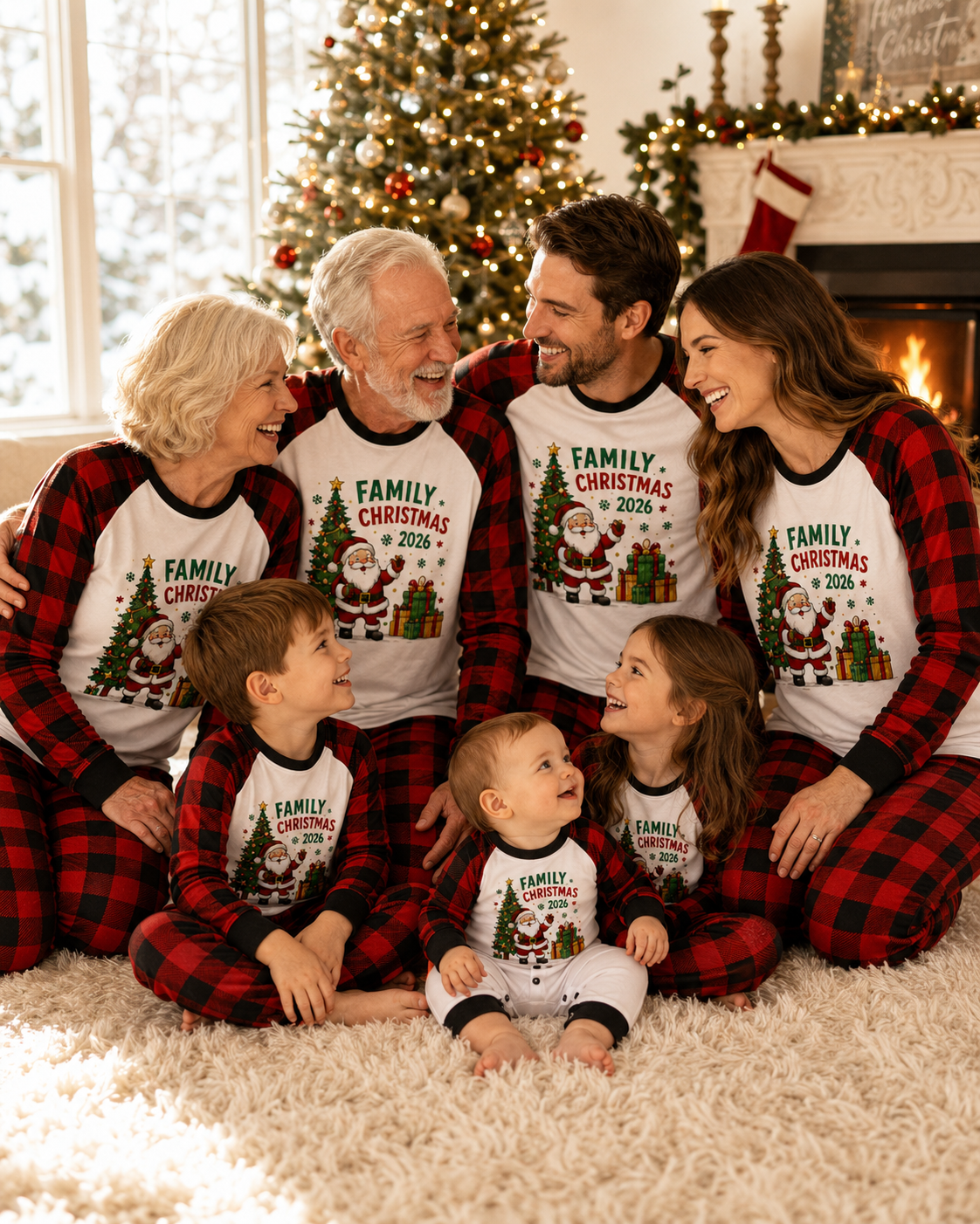 Santa’s Christmas Tree 2026 Family Pajamas