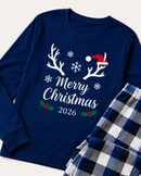 Merry Antlers 2026 Family Christmas Pajamas
