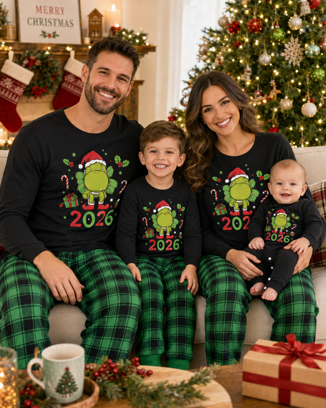 2026 Merry Mischief Family Matching Christmas Pajamas Set