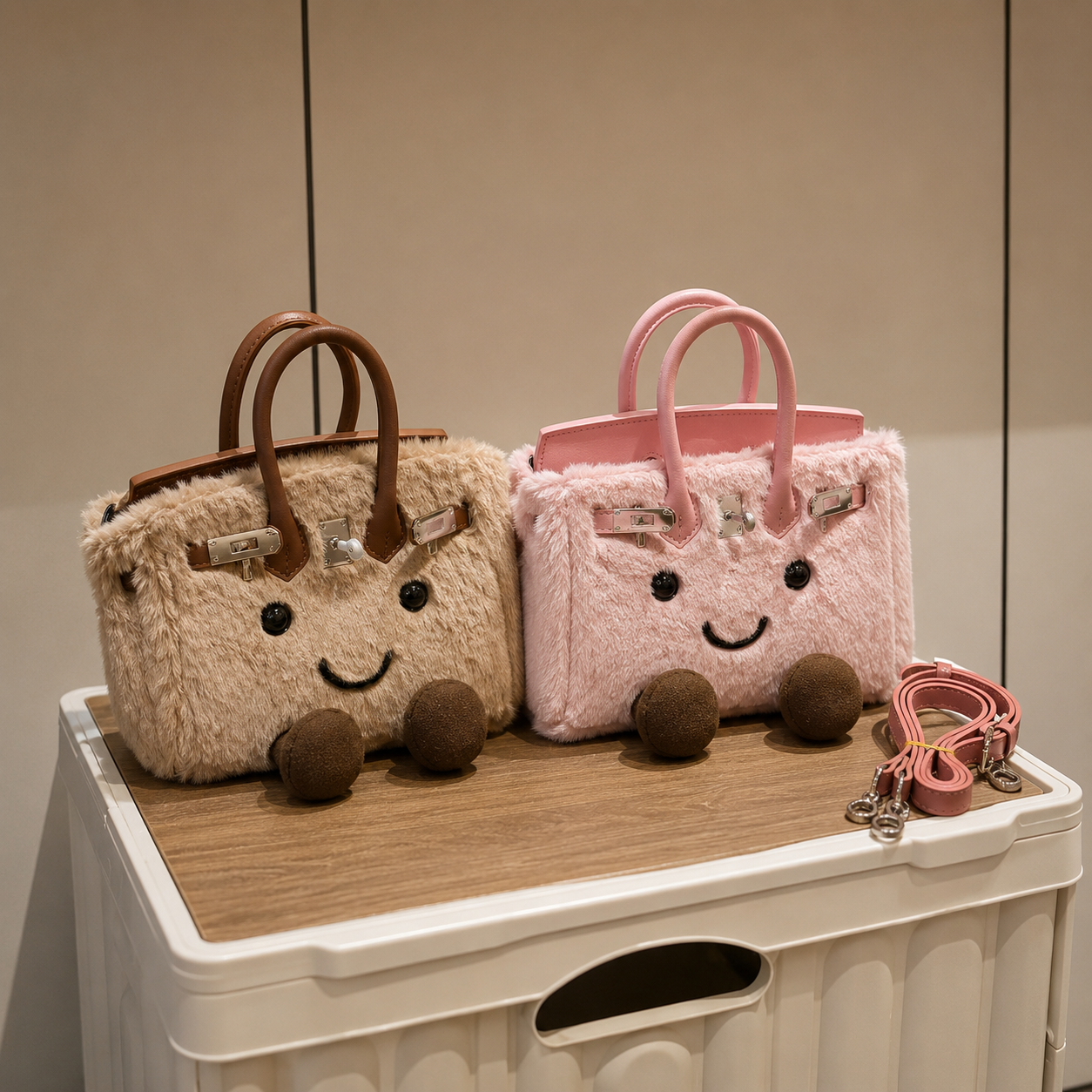 Fluffy Fox Brown-Jellycat Mini brikin  Bag