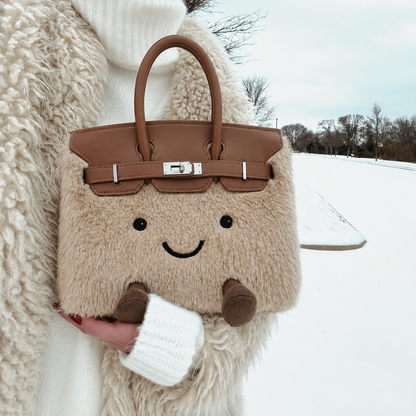 Fluffy Fox Brown-Jellycat Mini brikin  Bag