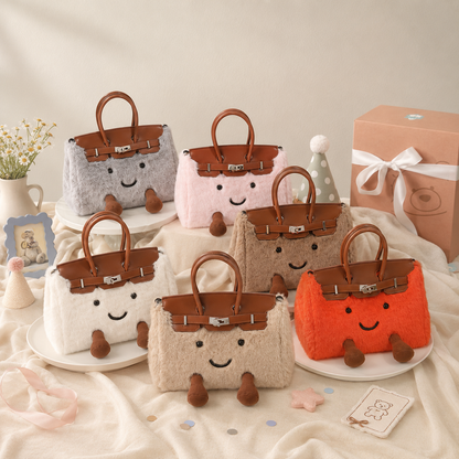 Fluffy Fox White-Jellycat Mini brikin  Bag