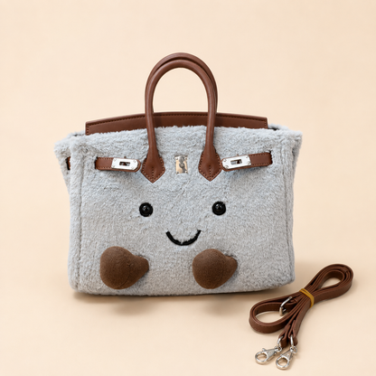 Fluffy Fox Grey-Jellycat Mini brikin  Bag