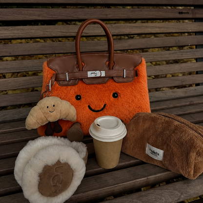 Fluffy Fox Orange-Jellycat Mini brikin  Bag