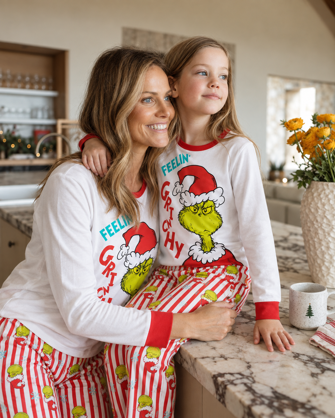 Festive Fusion-Family Matching Grinch Christmas Pajamas
