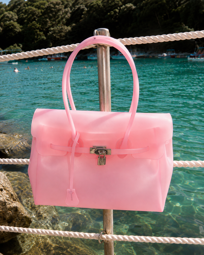 Pink Color Jelly Firkin Tote bag