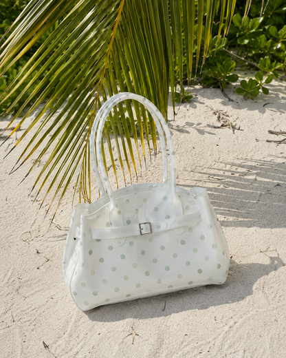 White Polka Dot Horizontal Candy Color Jelly firkin bag