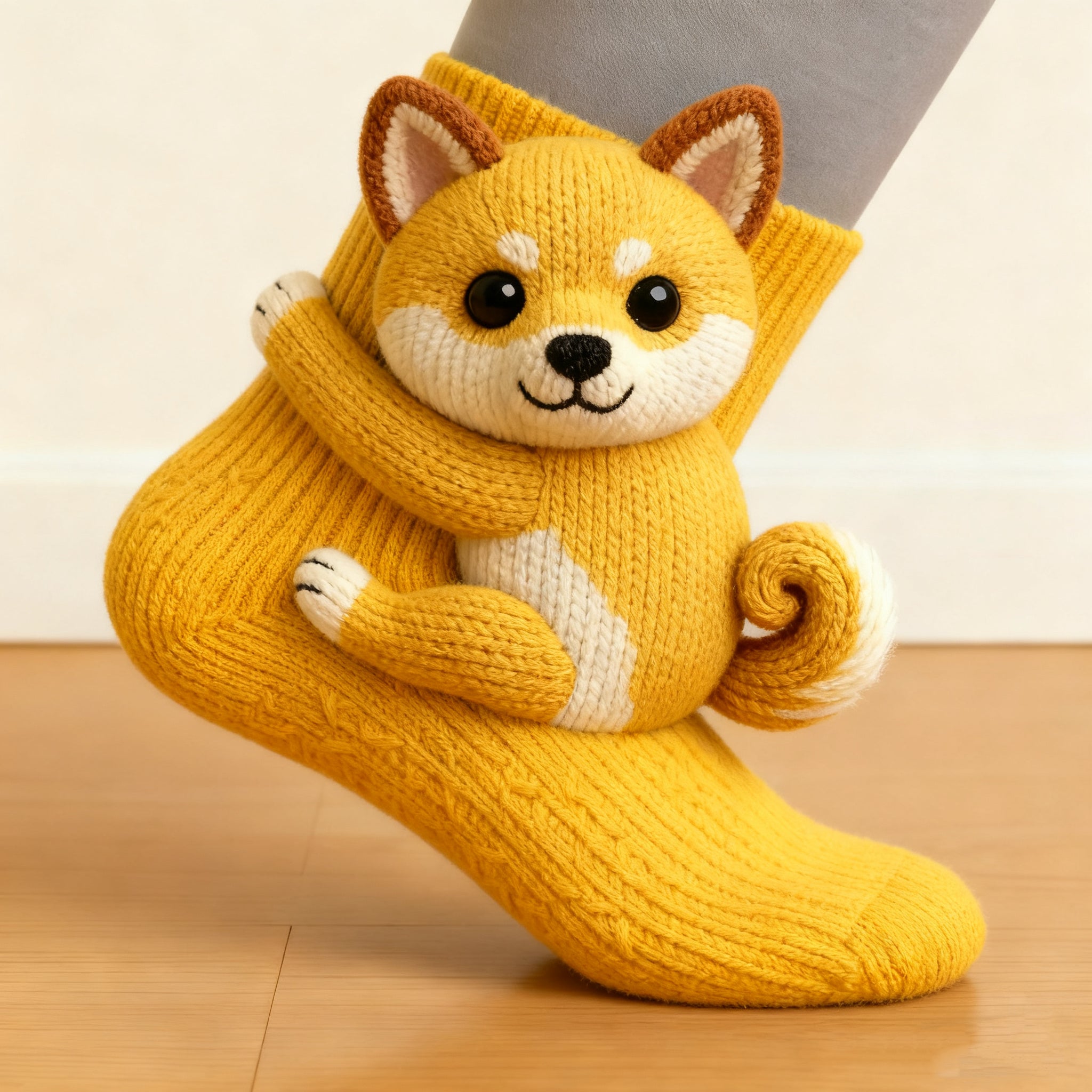 Christmas Socks - 3D Knit Dog Socks