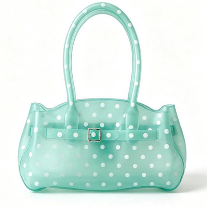 Green White Polka Dot Horizontal Candy Color Jelly firkin bag